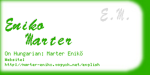 eniko marter business card